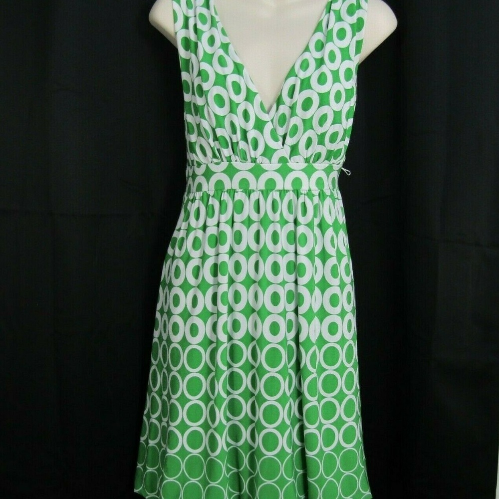 Sequin Hearts Balloon Dress Lined Stretch Green